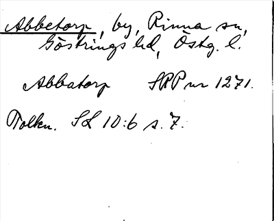 Bild på arkivkortet för arkivposten Abbetorp