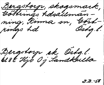Bild på arkivkortet för arkivposten Bergstorp