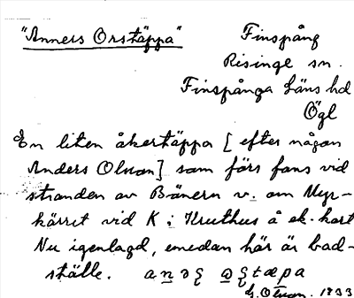 Bild på arkivkortet för arkivposten »Anners Orstäppa»