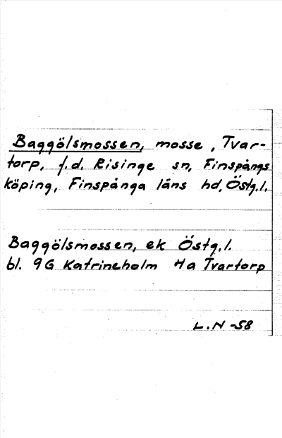 Bild på arkivkortet för arkivposten Baggölsmossen