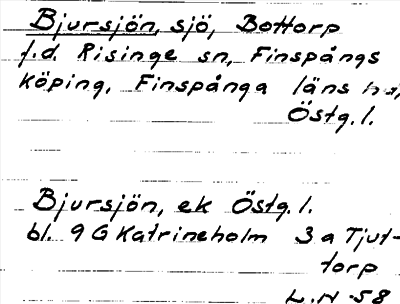 Bild på arkivkortet för arkivposten Bjursjön