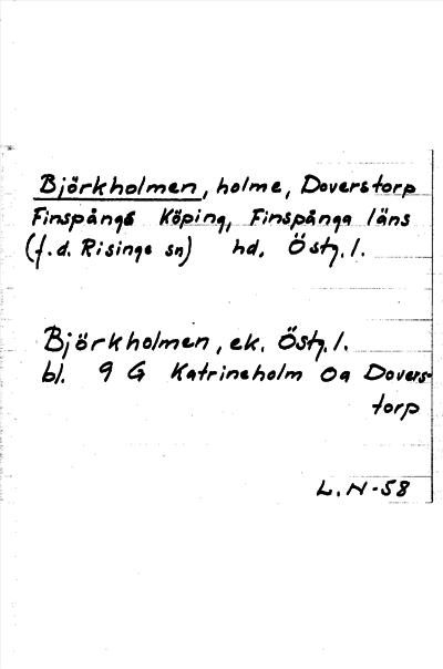 Bild på arkivkortet för arkivposten Björkholmen