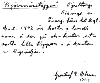 Bild på arkivkortet för arkivposten »Björnmåsetäppan»