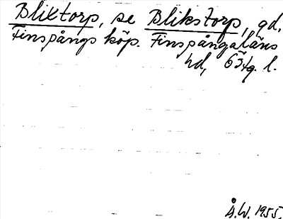 Bild på arkivkortet för arkivposten Blixtorp, se Blikstorp
