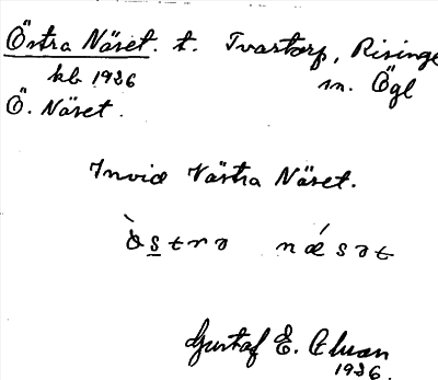 Bild på arkivkortet för arkivposten Östra Näset