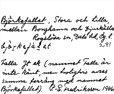 Bild på arkivkortet för arkivposten Björkefallet, Stora och Lilla