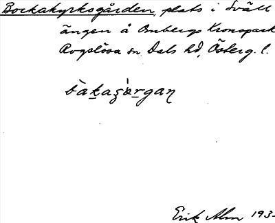 Bild på arkivkortet för arkivposten Bockakyrkogården