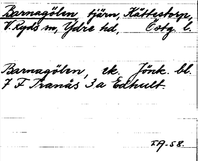 Bild på arkivkortet för arkivposten Barnagölen