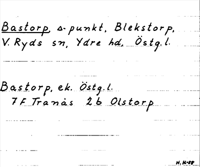 Bild på arkivkortet för arkivposten Bastorp