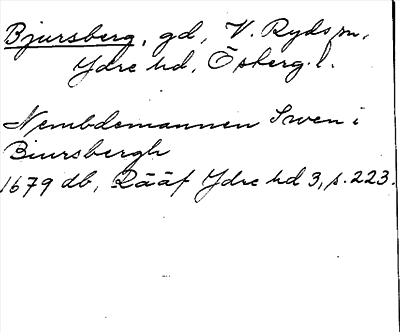 Bild på arkivkortet för arkivposten Bjursberg