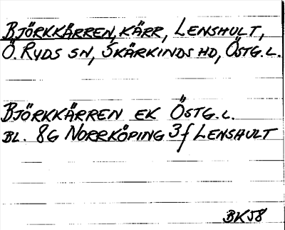 Bild på arkivkortet för arkivposten Björkkärren