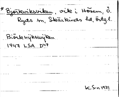 Bild på arkivkortet för arkivposten *Björkviksviken