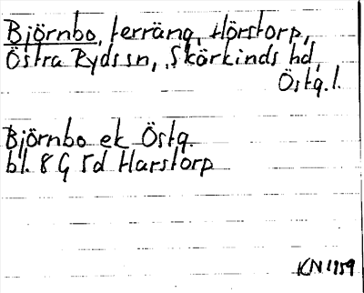 Bild på arkivkortet för arkivposten Björnbo