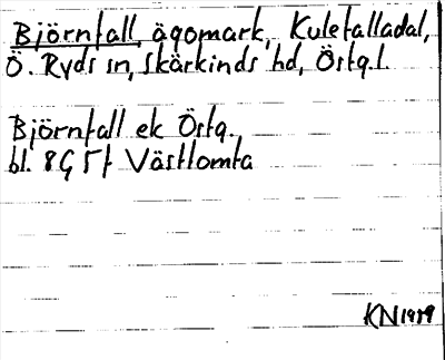 Bild på arkivkortet för arkivposten Björnfall