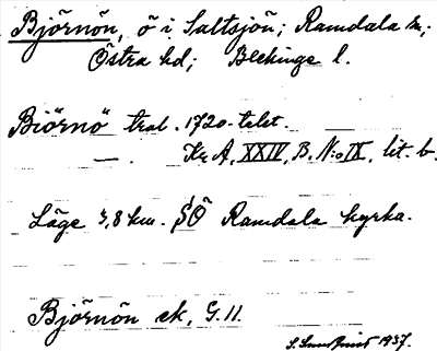 Bild på arkivkortet för arkivposten Björnön