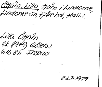 Bild på arkivkortet för arkivposten Ötjärn, Lilla