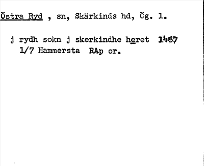 Bild på arkivkortet för arkivposten Östra Ryd