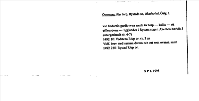 Bild på arkivkortet för arkivposten Övertuna