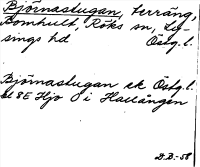 Bild på arkivkortet för arkivposten Björnastugan