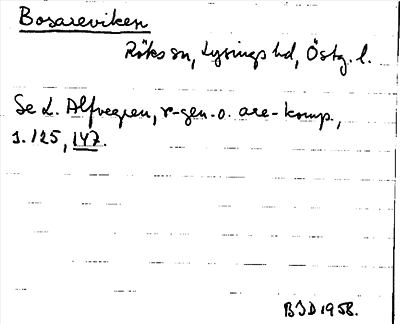 Bild på arkivkortet för arkivposten Bosareviken