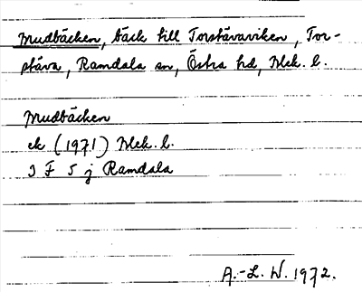 Bild på arkivkortet för arkivposten Brudbäcken