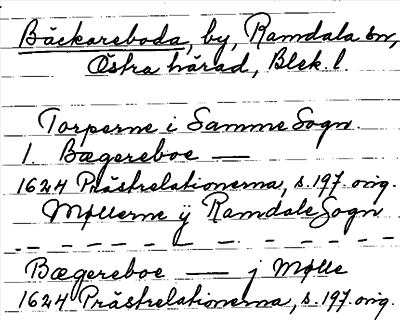 Bild på arkivkortet för arkivposten Bäckareboda