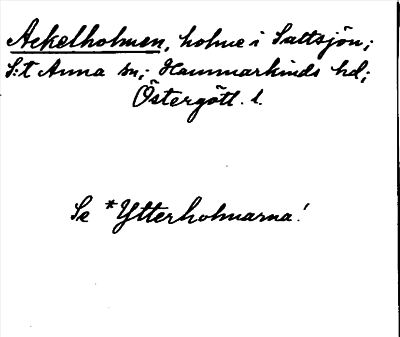Bild på arkivkortet för arkivposten Ackelholmen