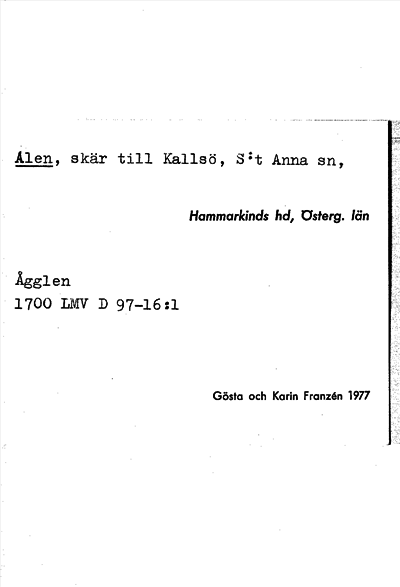 Bild på arkivkortet för arkivposten Alen