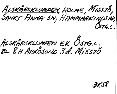Bild på arkivkortet för arkivposten Alskärsklumpen