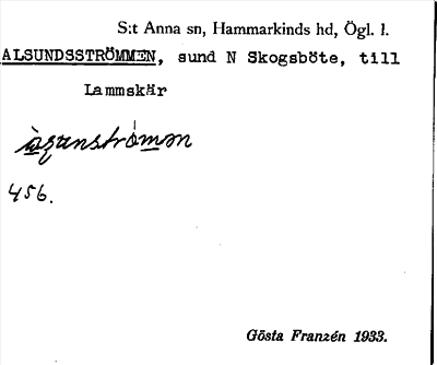 Bild på arkivkortet för arkivposten Alsundsströmmen