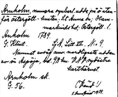 Bild på arkivkortet för arkivposten Arnholm