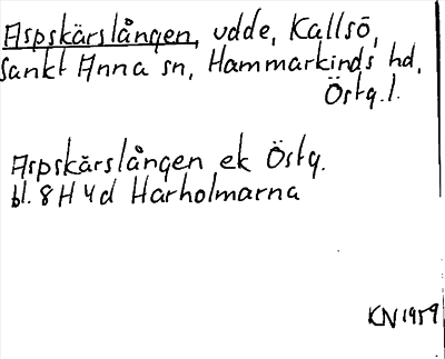 Bild på arkivkortet för arkivposten Aspskärslången