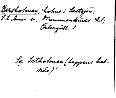 Bild på arkivkortet för arkivposten Bersholmen
