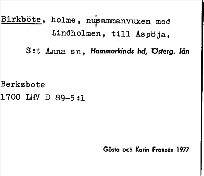 Bild på arkivkortet för arkivposten Birkböte