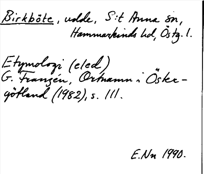 Bild på arkivkortet för arkivposten Birkböte