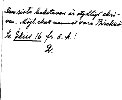 Bild på baksidan av arkivkortet för arkivposten Birkön