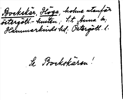 Bild på arkivkortet för arkivposten Bockskär, Höga