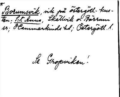 Bild på arkivkortet för arkivposten *Borumsvik