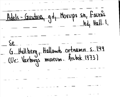 Bild på arkivkortet för arkivposten Adels-Gustavs