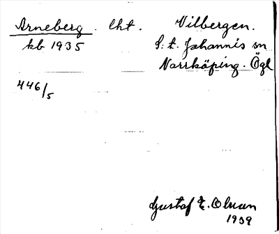Bild på arkivkortet för arkivposten Arneberg