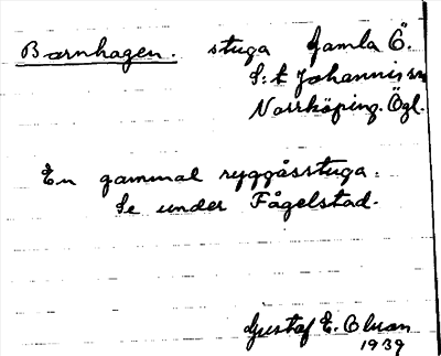 Bild på arkivkortet för arkivposten Barnhagen