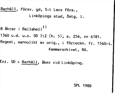 Bild på arkivkortet för arkivposten Barhäll