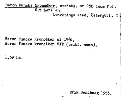 Bild på arkivkortet för arkivposten Baron Funcks kronoåker