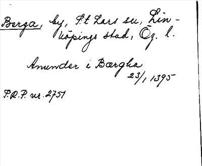Bild på arkivkortet för arkivposten Berga