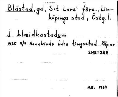 Bild på arkivkortet för arkivposten Blästad