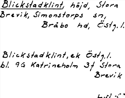 Bild på arkivkortet för arkivposten Blickstadklint