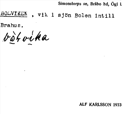 Bild på arkivkortet för arkivposten Bolviken