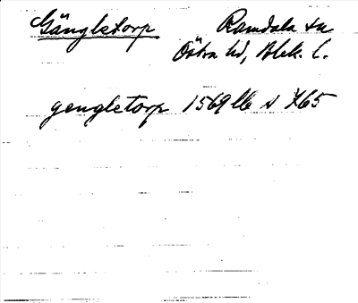 Bild på arkivkortet för arkivposten Gängletorp