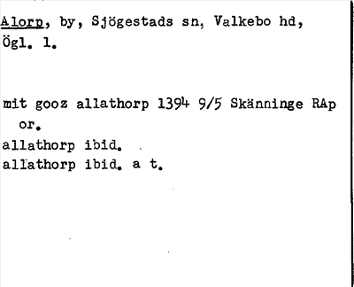 Bild på arkivkortet för arkivposten Alorp