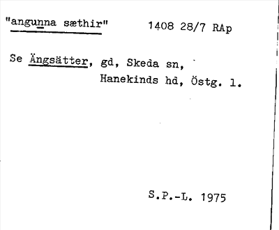 Bild på arkivkortet för arkivposten »angunna sæthir»